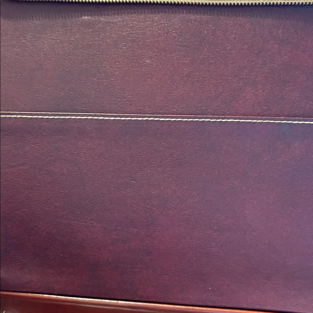 Men's Leather Briefcase Bag - Brown
